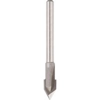 Steel Trend V Groove cutter with 60-degree angle and 6.3mm tip, cylindrical shank, and sharp cutting edge.