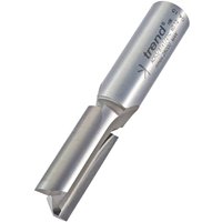 Silver Trend acrylic two flute engraving router cutter with cylindrical shank and sharp cutting edges.