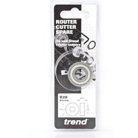 Trend Bearing 28mm diameter, 12mm bore, metallic finish, in clear packaging with black and white label.