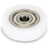 White Trend bearing, 28mm diameter, 8mm bore, with a metal inner ring and smooth outer surface.