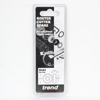 Trend Bearing 3/16in diameter, 3/32in bore, packaged in clear plastic with black and white label.
