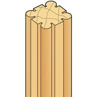 Bearing guided corner bead cutter with a cylindrical shape and intricate cutting edges, by Trend.