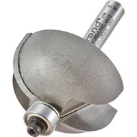 Trend cove cutter with 12.7mm radius, silver finish, bearing guided, cylindrical shank, engraved branding.