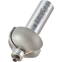 Trend Bearing Guided Cove Cutter, silver with 9.5mm radius, cylindrical shank, engraved branding, and cutting edge.