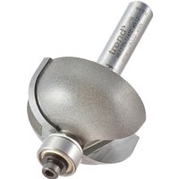 Trend Bearing Guided Cove Cutter, 9.5mm radius, silver with cylindrical shank and curved cutting edge.