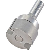 Silver Trend bearing guided router cutter with cylindrical shank and circular cutting head featuring two grooves.