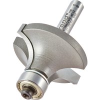 Trend bearing guided ovolo cutter, silver with 11.1mm radius, cylindrical shank, and sharp cutting edge.