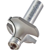 Trend Bearing Guided Ovolo Cutter, silver with 12.7mm radius, cylindrical shank, and sharp cutting edge.