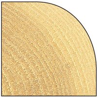 Trend Bearing Guided Ovolo Cutter, 15.9mm radius, gold-toned, semi-circular edge with textured surface.