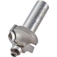 Trend Bearing Guided Ovolo Cutter, silver with 6.3mm radius, cylindrical shank, engraved branding, and cutting edge.