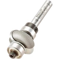 Trend Bearing Guided Sunk Bead Router Cutter, silver with a cylindrical shank and rounded cutting edge.