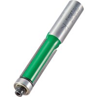 Silver and green Trend bearing guided trimmer, 12.7mm diameter, with cylindrical body and cutting edge.