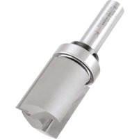 Silver Trend bearing guided trimming router cutter with cylindrical shank and sharp steel blade.