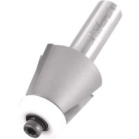 "Silver Trend Bearing Guided Undermount Bowl Bevel Router Cutter with conical shape and white bearing ring"