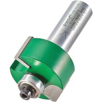 Silver Trend Bearing Self Guided Rebate Router Cutter with green casing and engraved text on the shaft.