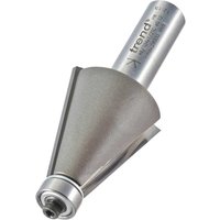 Silver Trend bevel bearing guided router cutter with conical blade and cylindrical shank.