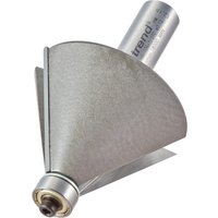 Bevel cutter with silver metallic finish, conical shape, and cylindrical shank, labeled "Trend" on the side.