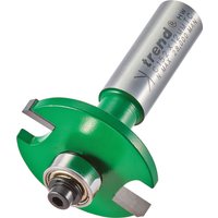 Green and silver Trend biscuit jointer set with circular blade and cylindrical shank.