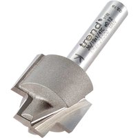 Silver Trend bookcase strip rebate router cutter with cylindrical shank and sharp, angled cutting edges.