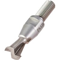 Trend Brookman 3/8 BSF Shank Router Cutter, silver with spiral shank and dual cutting edges.