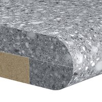 Bull nose combination cutter with a rounded edge, speckled gray finish, and a wooden base section.