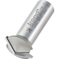 Silver Trend chamfer V groove cutter, 30 degrees, cylindrical body with engraved text, sharp angled cutting edge.
