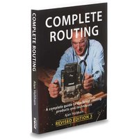 "Trend Complete Routing Book with cover showing a man using a router, black background, and bold white title text"
