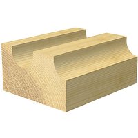 Cove cutter with 9.5mm radius, silver metal body, and sharp edge, designed for precise woodworking by Trend.