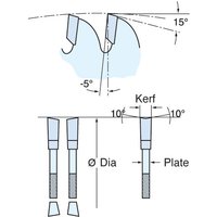 Trend Craft Pro saw blade, 216mm diameter, 30mm bore, 60 teeth, fine finish, diagram showing tooth angle and kerf.