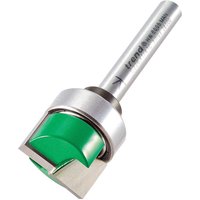 Trend CRAFTPRO router cutter with silver shaft, green housing, and bearing guide.