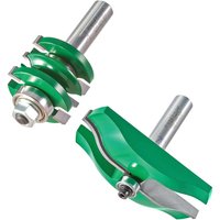 Green Trend CRAFTPRO Easyset bevel panel door set with silver shanks and precision cutting edges.