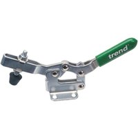 Silver Trend CRAFTPRO toggle clamp with green handle and adjustable screw base.
