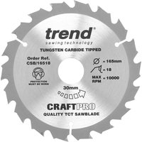 Silver Trend CRAFTPRO wood cutting saw blade with tungsten carbide tips and 30mm arbor hole.