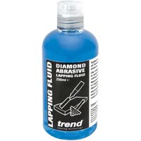 Blue bottle of Trend Diamond Abrasive Lapping Fluid with black label and white text, 250ml capacity.