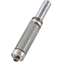 Trend double bearing guided trimmer routing cutter with silver cylindrical body and engraved logo.