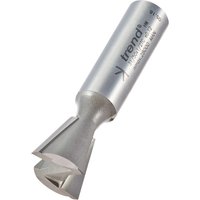 Silver Trend dovetail cutter, 104 degrees, 19.1mm diameter, cylindrical shank, sharp angled cutting edges.