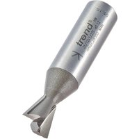 Silver Trend dovetail router cutter with engraved logo and angled cutting edges.