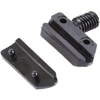 "Black Trend Easyscribe Graphite Clamp with two parts, screw mechanism, and dual pin alignment system"
