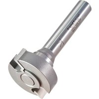 Trend Espagnolette Bearing Mounted Router Cutter, silver metal with cylindrical shank and circular cutting head.