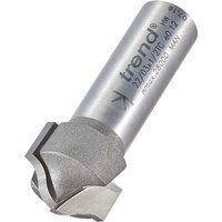 Silver Trend Flat Ogee Router Cutter with engraved text and sharp, curved cutting edges.