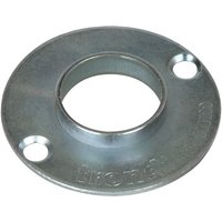 Trend Guide Bush 26mm, circular metal plate with central hole and two screw holes, silver finish.