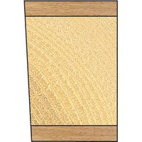 Rectangular woodcut with a textured surface, featuring a 3-degree undercut design, bordered by thin dark lines.