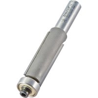 Trend guided trimmer, silver cylindrical body, 19.1mm diameter, 50mm length, with cutting edge and bearing.