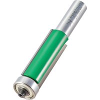 Trend guided trimmer with 19.1mm diameter, silver shaft, green body, and bearing guide at the base.