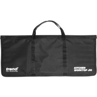 Black Trend heavy-duty carry case with handles, white branding, and "Kitchen Worktop Jig" text.