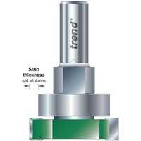 Trend intumescent cutter, silver cylindrical body, 15mm x 40mm, with green cutting edge.