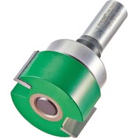 Green and silver Trend intumescent cutter with cylindrical shank and dual cutting blades, 20mm x 40mm size.