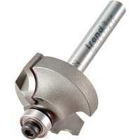 Trend large step ovolo router cutter, silver metal with bearing guide and rounded cutting edge.