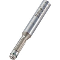 Silver Trend Mini Bearing Guided Flush Trimmer Router Cutter with cylindrical body and small cutting blade.