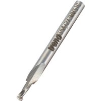 Silver Trend mini spiral up-cut cutter, 2mm diameter, with engraved branding on the shaft.